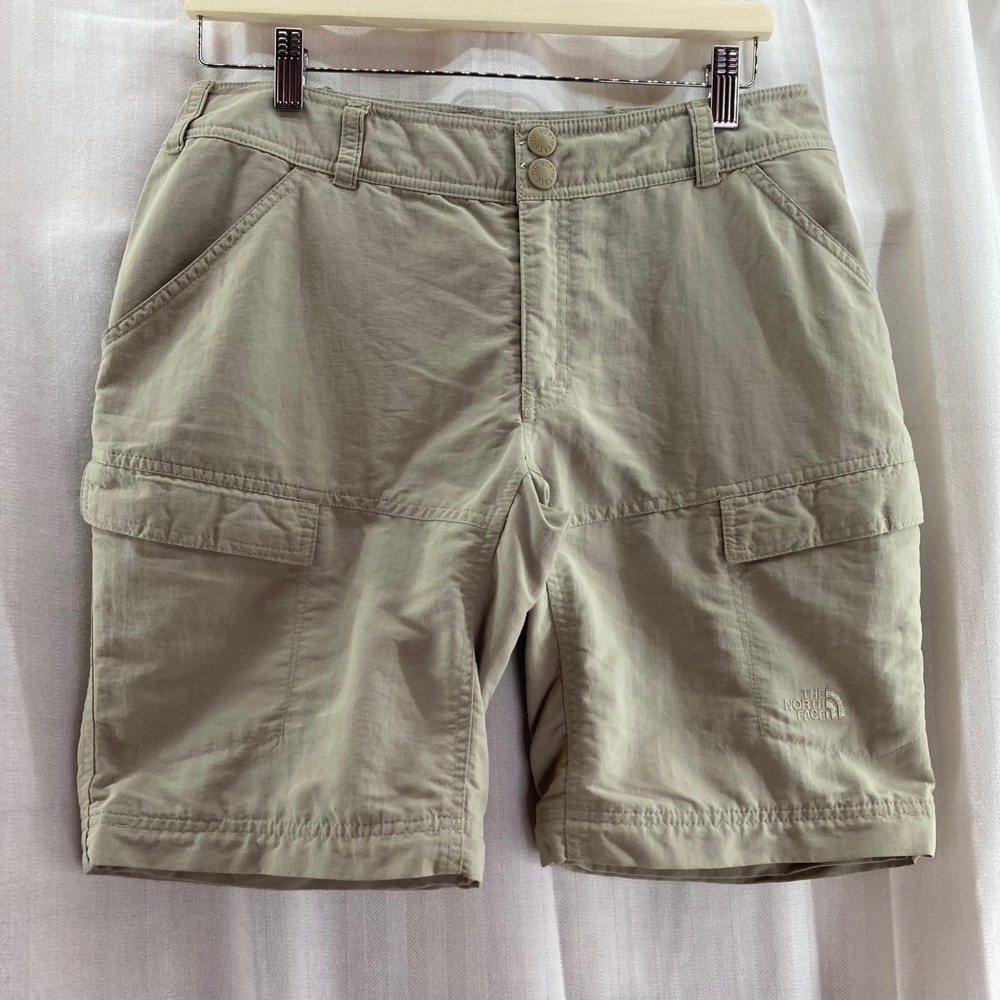 The North Face Women's Tan Hiking Shorts Outdoor Casual Active‎ 8 Lng